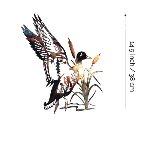 Mallard Alloy Wall Art – Modern Home Décor Metal Wall Sculpture