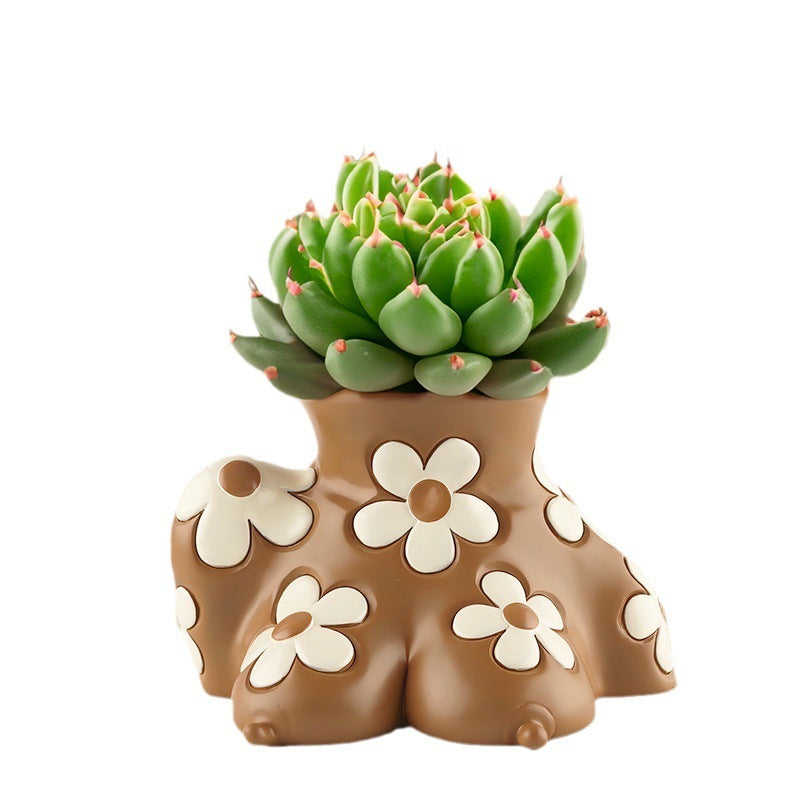 Creative Resin Body Art Flowerpot – Modern Home Decor Planter for Indoor & Outdoor Use
