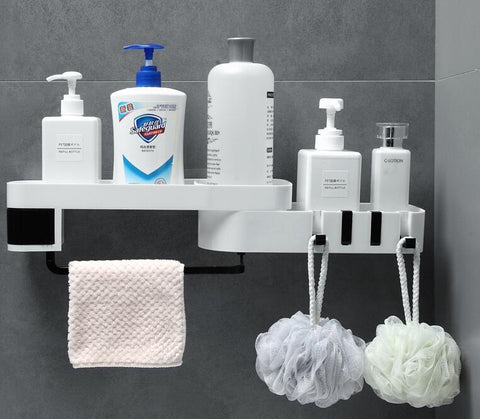 Bathroom Corner Shelf – Space Saving Wall Mounted Shower Storage Rack Organizer