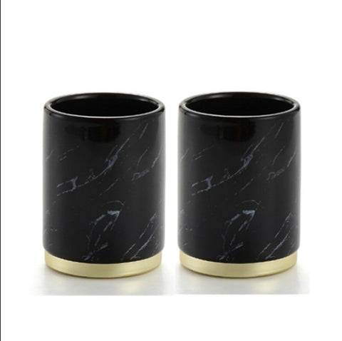 Luxury Ceramic Bathroom Accessories Set – High-End 5-Piece Countertop Organizer