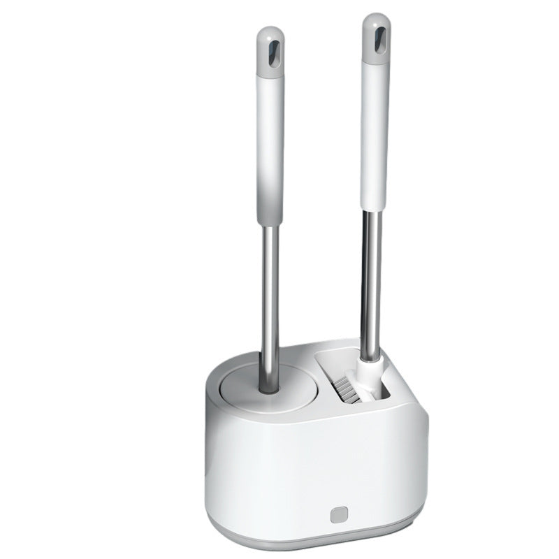 Bathroom Silicone Toilet Brush with Long Handle – Deep Cleaning Toilet Bowl Brush & Holder