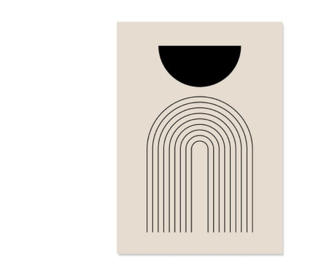 Boho Canvas Wall Art – Abstract Line Design Home Decor for Modern Living Spaces