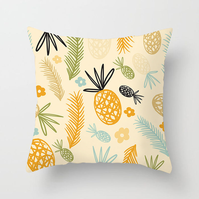 Fruit Print Sofa Cushion Cover – Decorative Throw Pillow Case for Home Decor