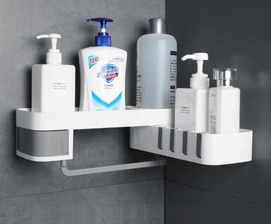 Bathroom Corner Shelf – Space Saving Wall Mounted Shower Storage Rack Organizer
