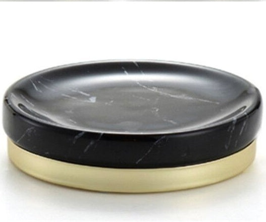 Luxury Ceramic Bathroom Accessories Set – High-End 5-Piece Countertop Organizer