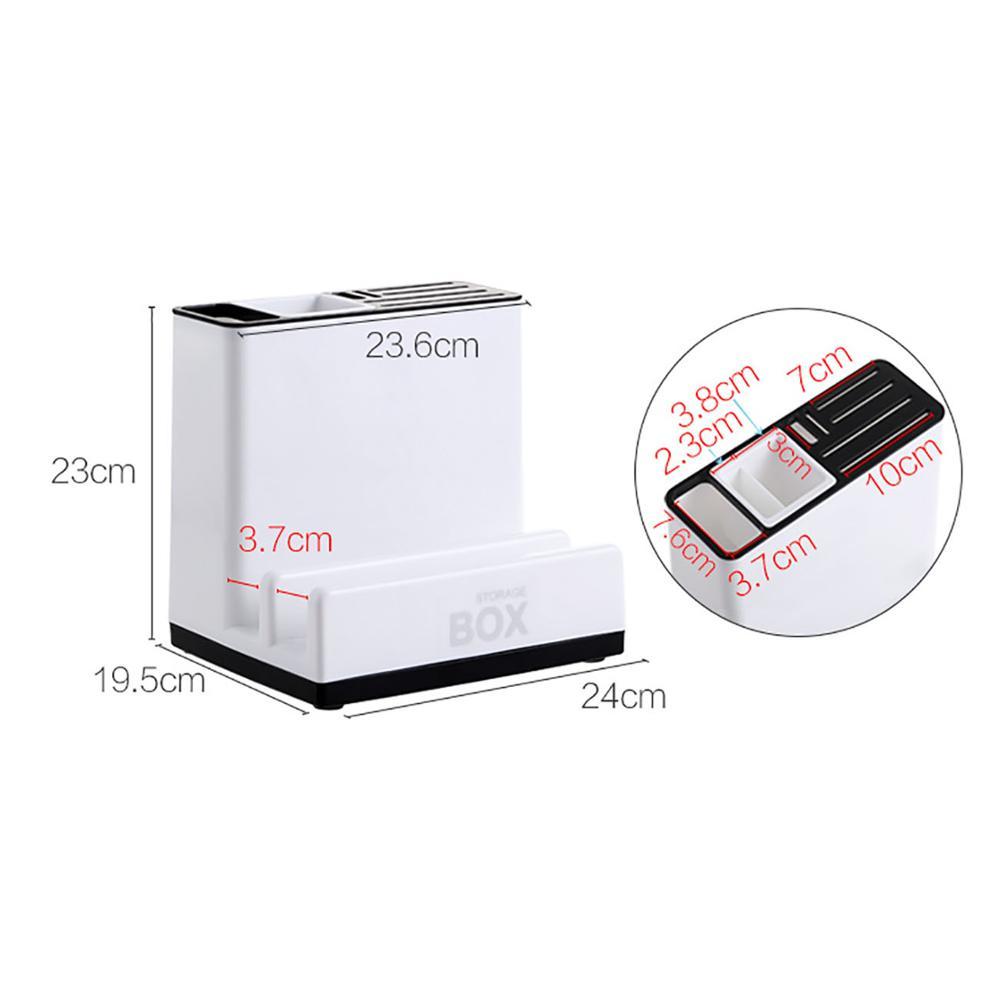 Kitchen Knife & Tableware Storage Rack – Plastic Utensil Holder Organizer for Cabinets