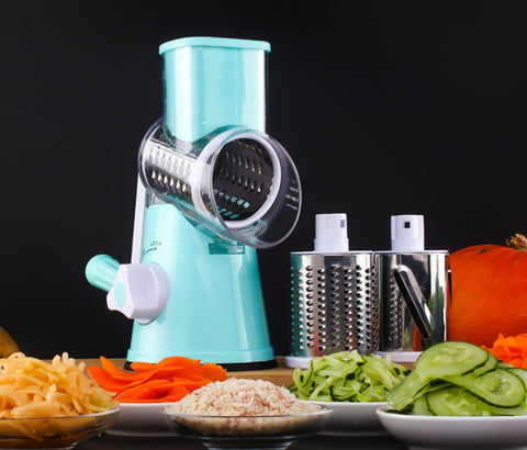Manual Round Mandoline Slicer – Multifunctional Vegetable & Potato Cutter with Cheese Grater