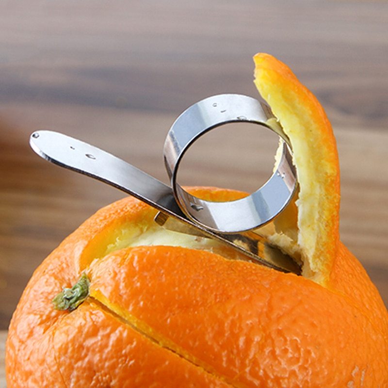 Stainless Steel Finger Ring Peeler – Handy Vegetable & Fruit Kitchen Gadget