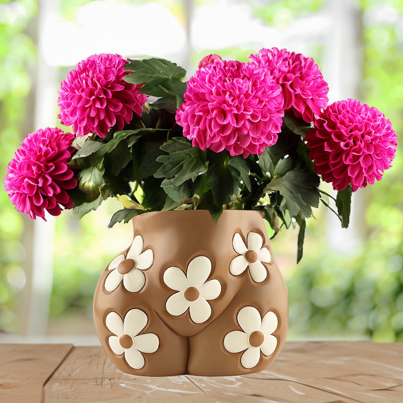 Creative Resin Body Art Flowerpot – Modern Home Decor Planter for Indoor & Outdoor Use