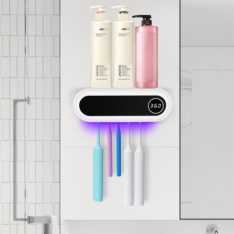 smart toothbrush holder with UV sterilizer