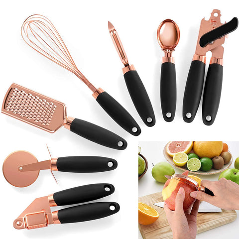 Stainless Steel Kitchen Gadgets Set – 7-Piece Cooking Utensil & Tool Collection