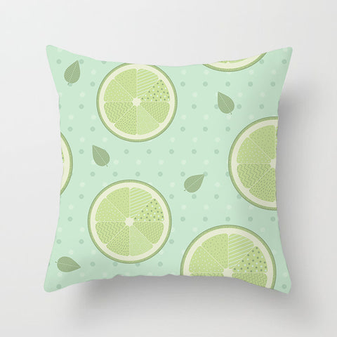 Fruit Print Sofa Cushion Cover – Decorative Throw Pillow Case for Home Decor