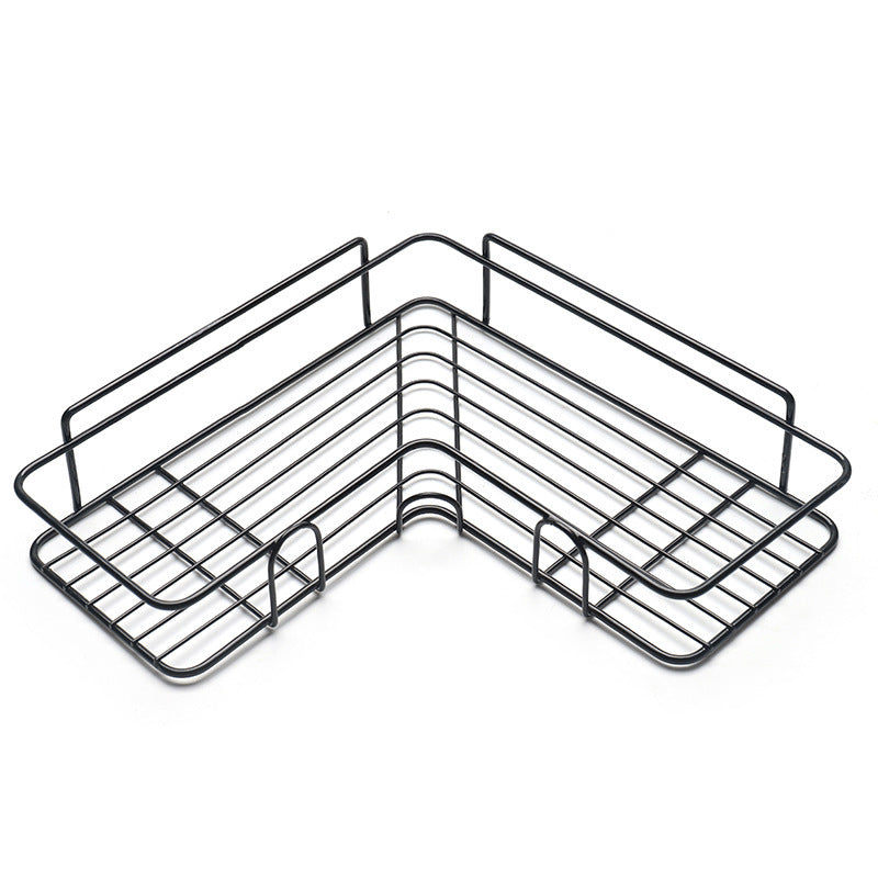 Corner Bathroom Shelf – Wrought Iron Shower Storage Rack & Kitchen Organizer