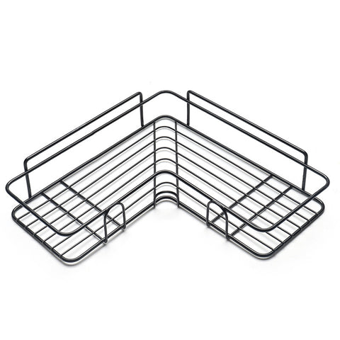 Corner Bathroom Shelf – Wrought Iron Shower Storage Rack & Kitchen Organizer