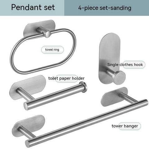 Single Bar Towel Rack – Wall-Mounted Bathroom Hook & Pendant Holder