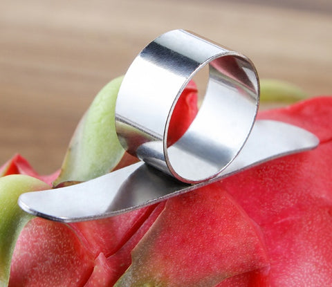 Stainless Steel Finger Ring Peeler – Handy Vegetable & Fruit Kitchen Gadget
