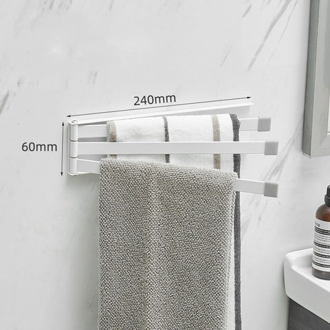 Nordic Style Non-Perforated Bathroom Towel Rack – Wall-Mounted Storage Holder