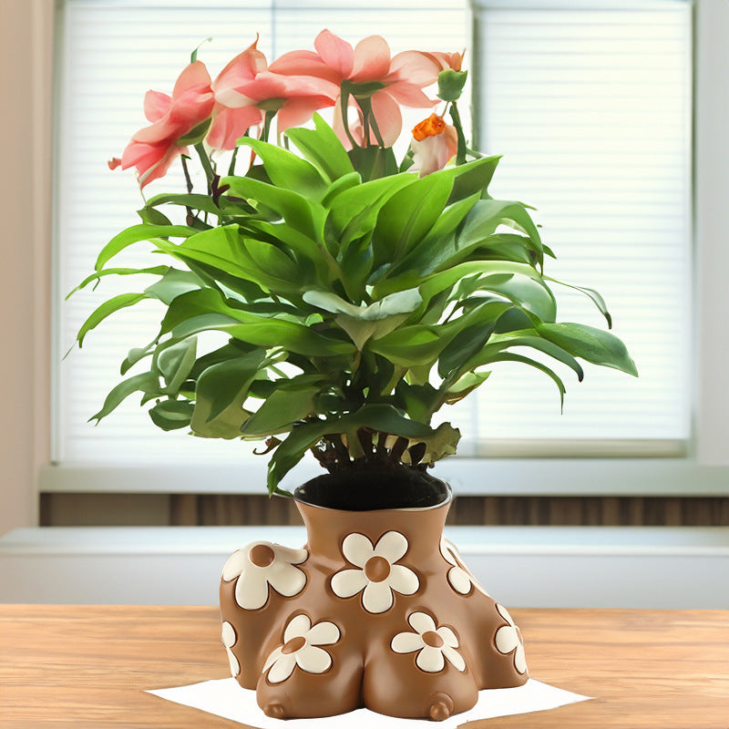 Creative Resin Body Art Flowerpot – Modern Home Decor Planter for Indoor & Outdoor Use