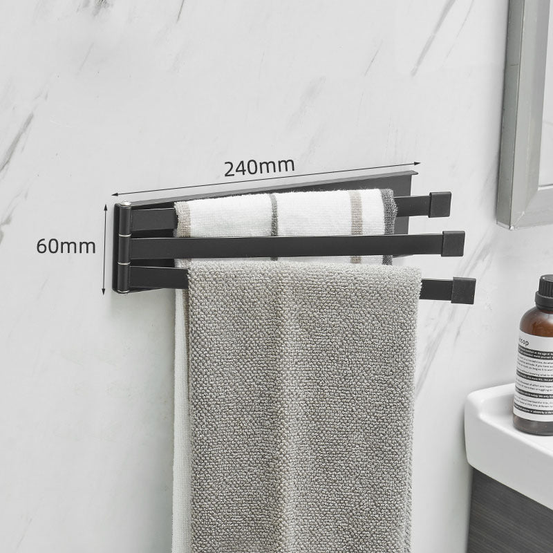 Nordic Style Non-Perforated Bathroom Towel Rack – Wall-Mounted Storage Holder