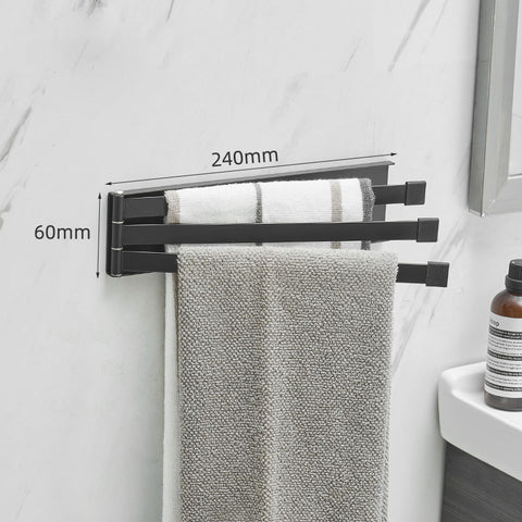 Nordic Style Non-Perforated Bathroom Towel Rack – Wall-Mounted Storage Holder