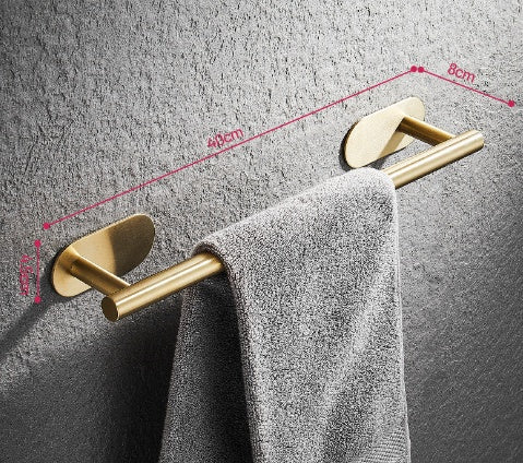 Single Bar Towel Rack – Wall-Mounted Bathroom Hook & Pendant Holder