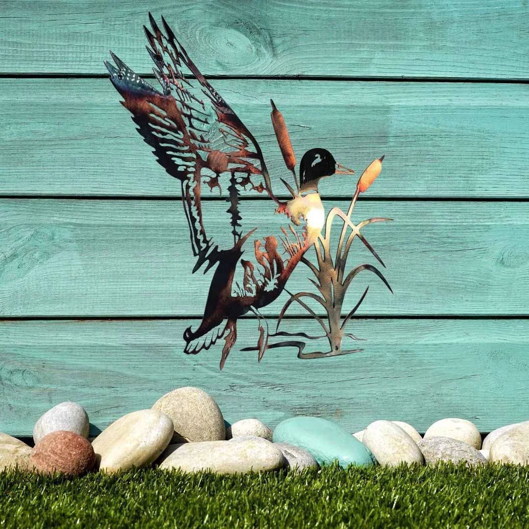 Mallard Alloy Wall Art – Modern Home Décor Metal Wall Sculpture
