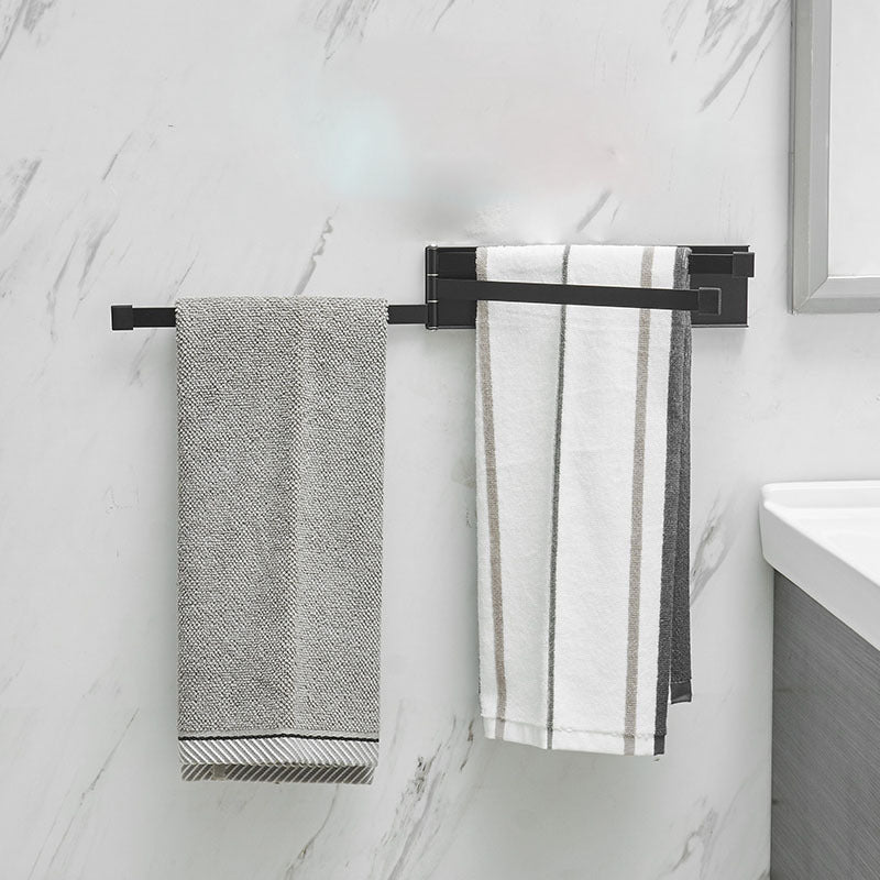 Nordic Style Non-Perforated Bathroom Towel Rack – Wall-Mounted Storage Holder