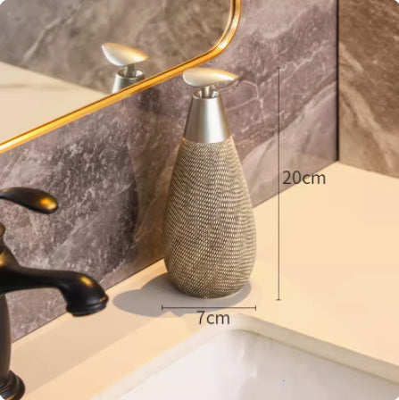 Ceramic Bathroom Lotion & Shower Gel Dispenser – Refillable Soap Bottle with Pump