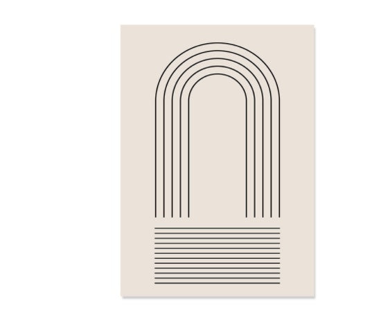 Boho Canvas Wall Art – Abstract Line Design Home Decor for Modern Living Spaces