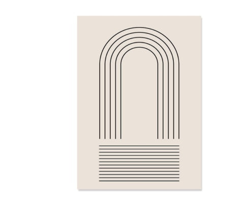 Boho Canvas Wall Art – Abstract Line Design Home Decor for Modern Living Spaces