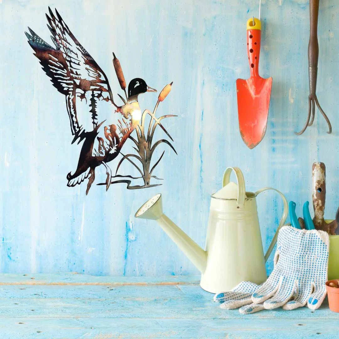 Mallard Alloy Wall Art – Modern Home Décor Metal Wall Sculpture