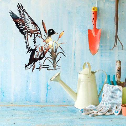 Mallard Alloy Wall Art – Modern Home Décor Metal Wall Sculpture